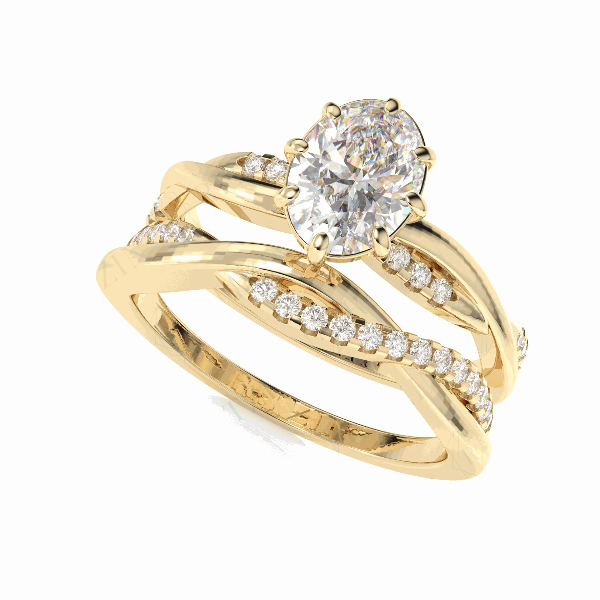 2 carat oval diamond ring