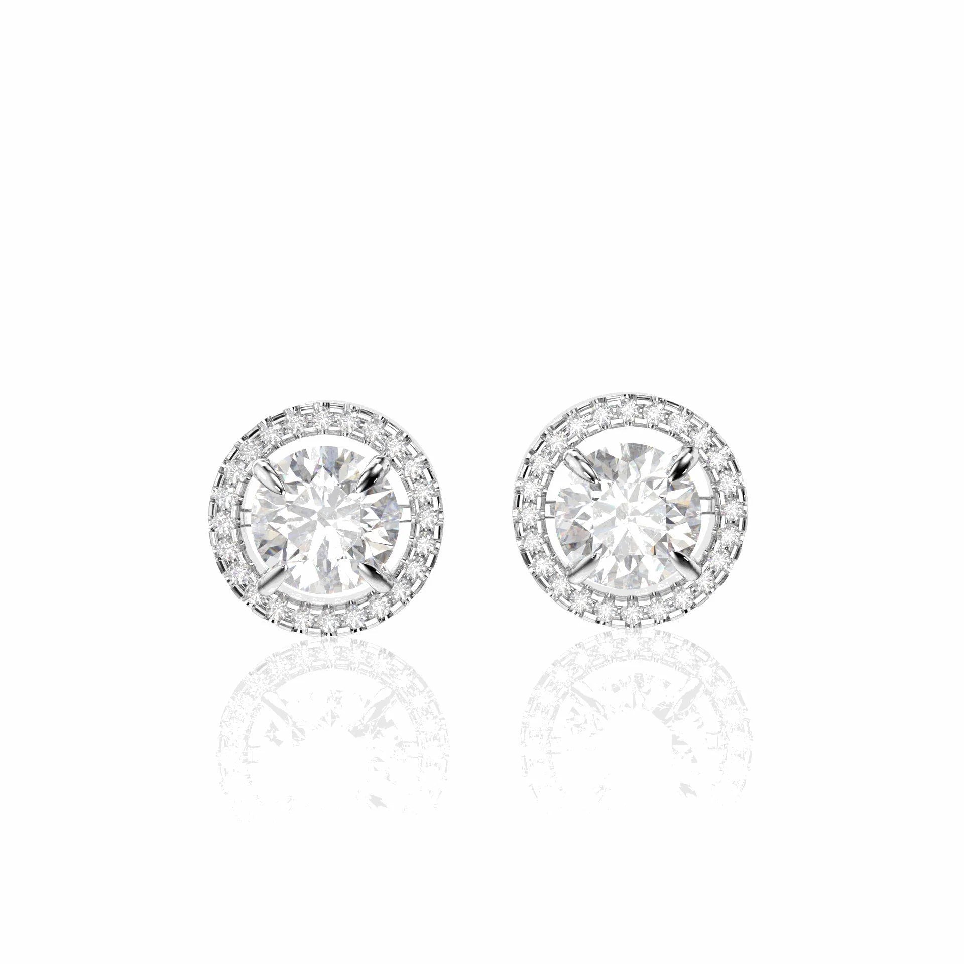 4 carat lab grown diamond earrings