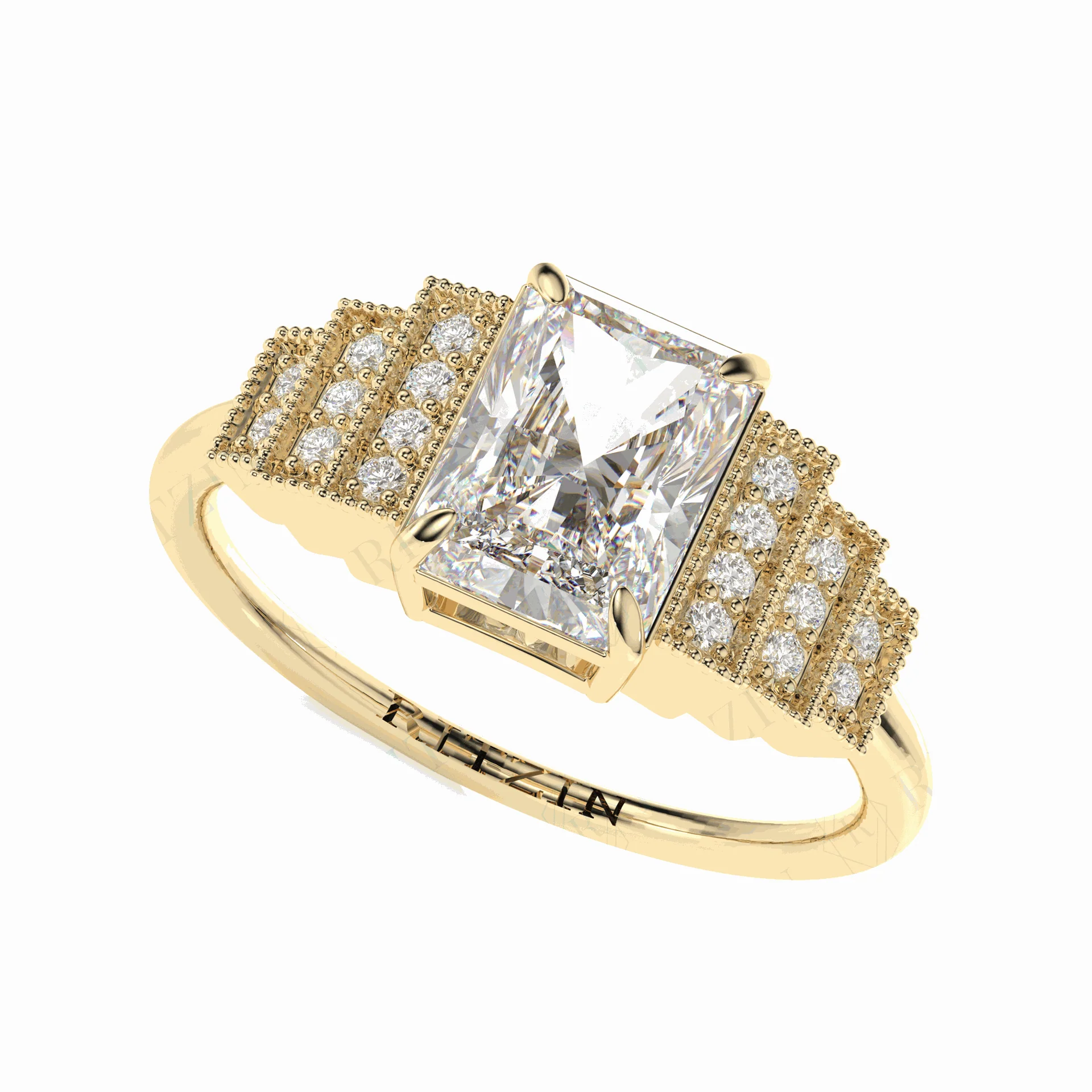 emerald cut diamond ring
