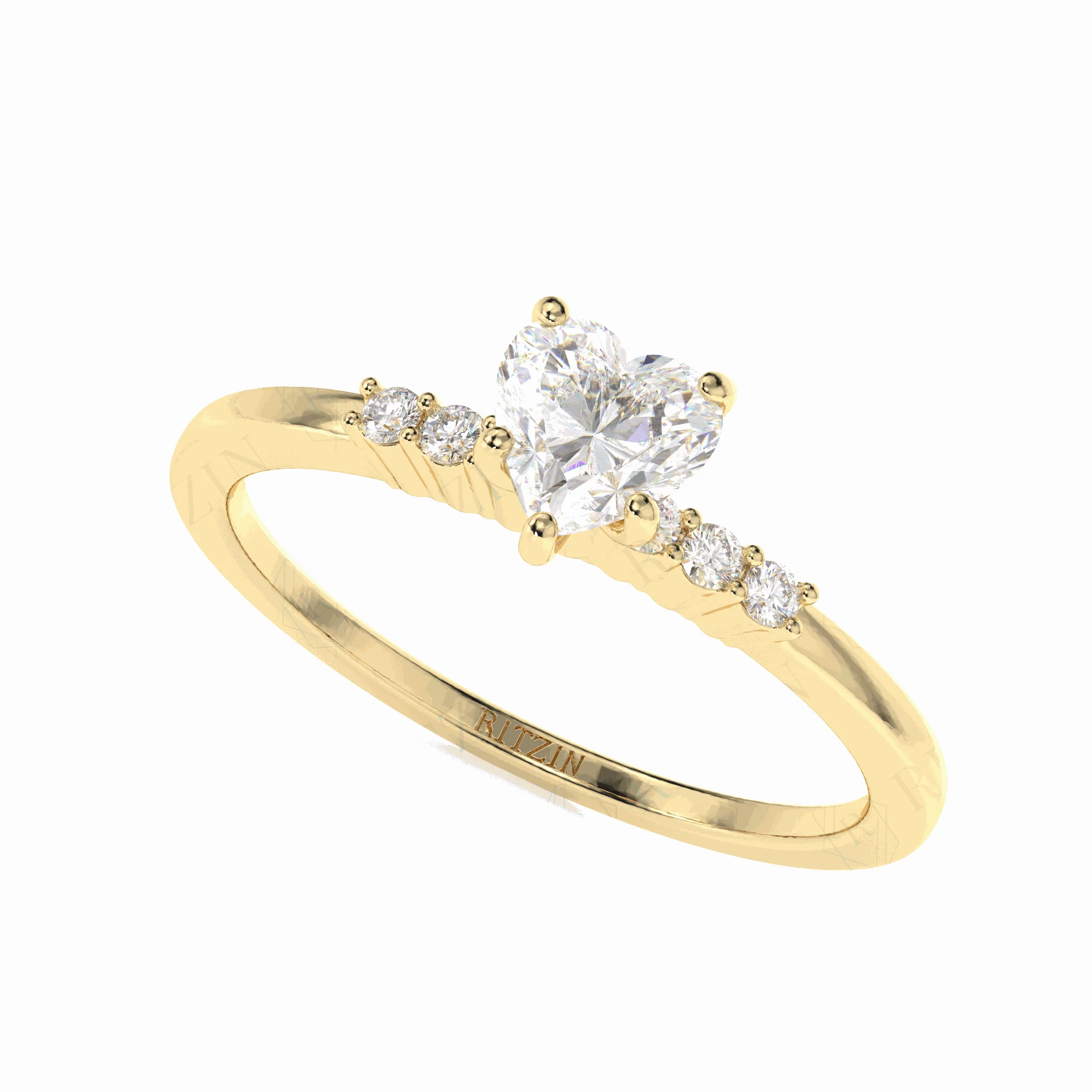 heart solitaire ring