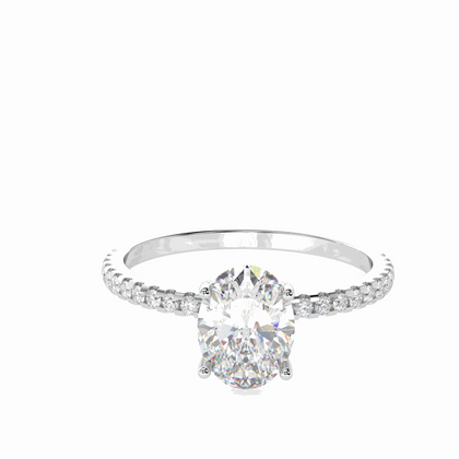 oval accent engagement ring