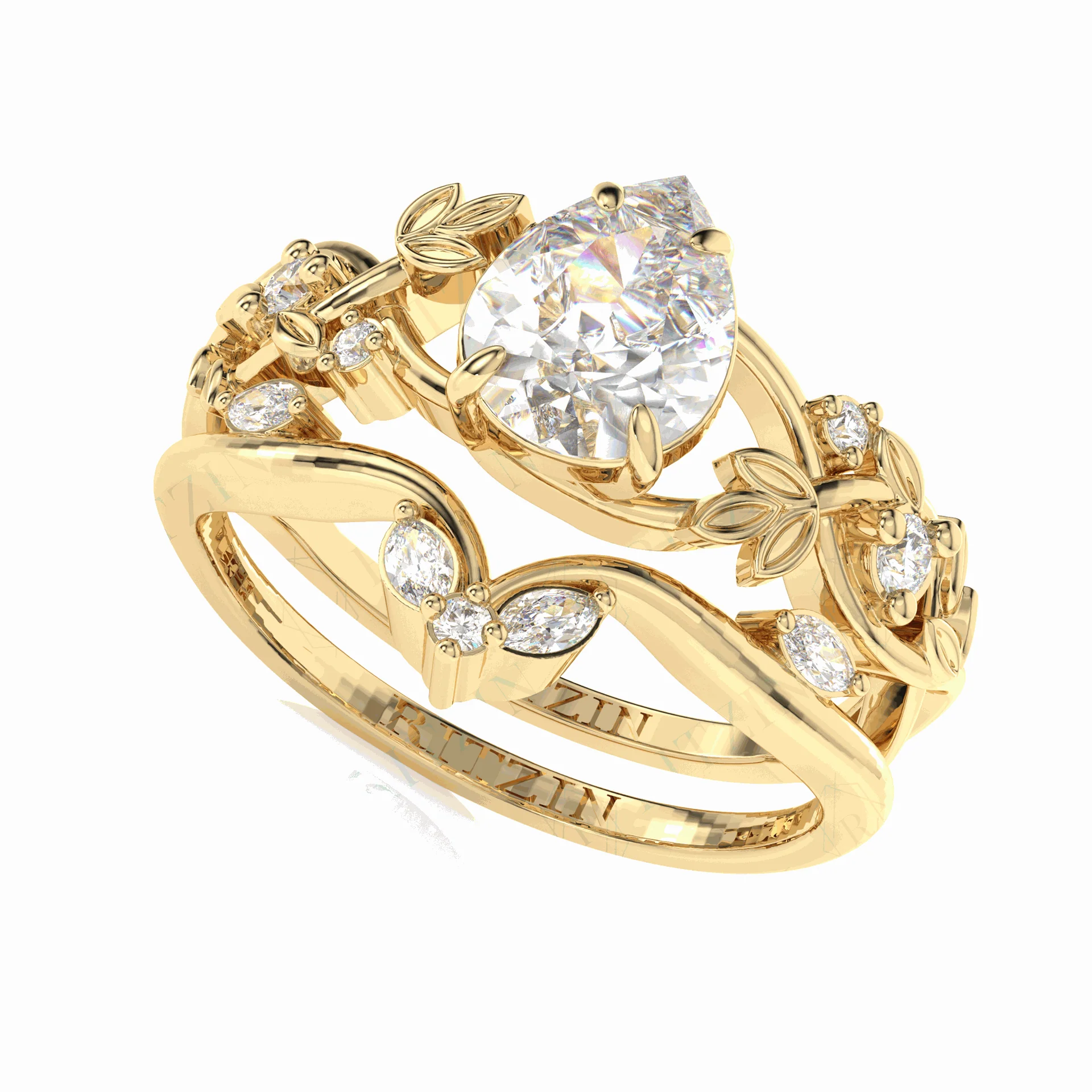 pear shaped bridal set