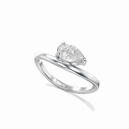 pear cut solitaire engagement ring