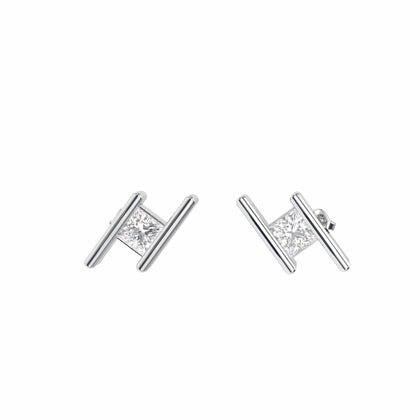 princess cut diamond earrings