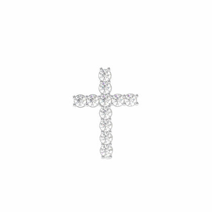 white gold cross pendant necklace