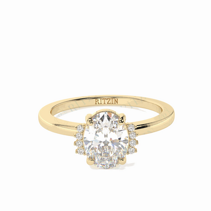 bezel set emerald cut diamond ring