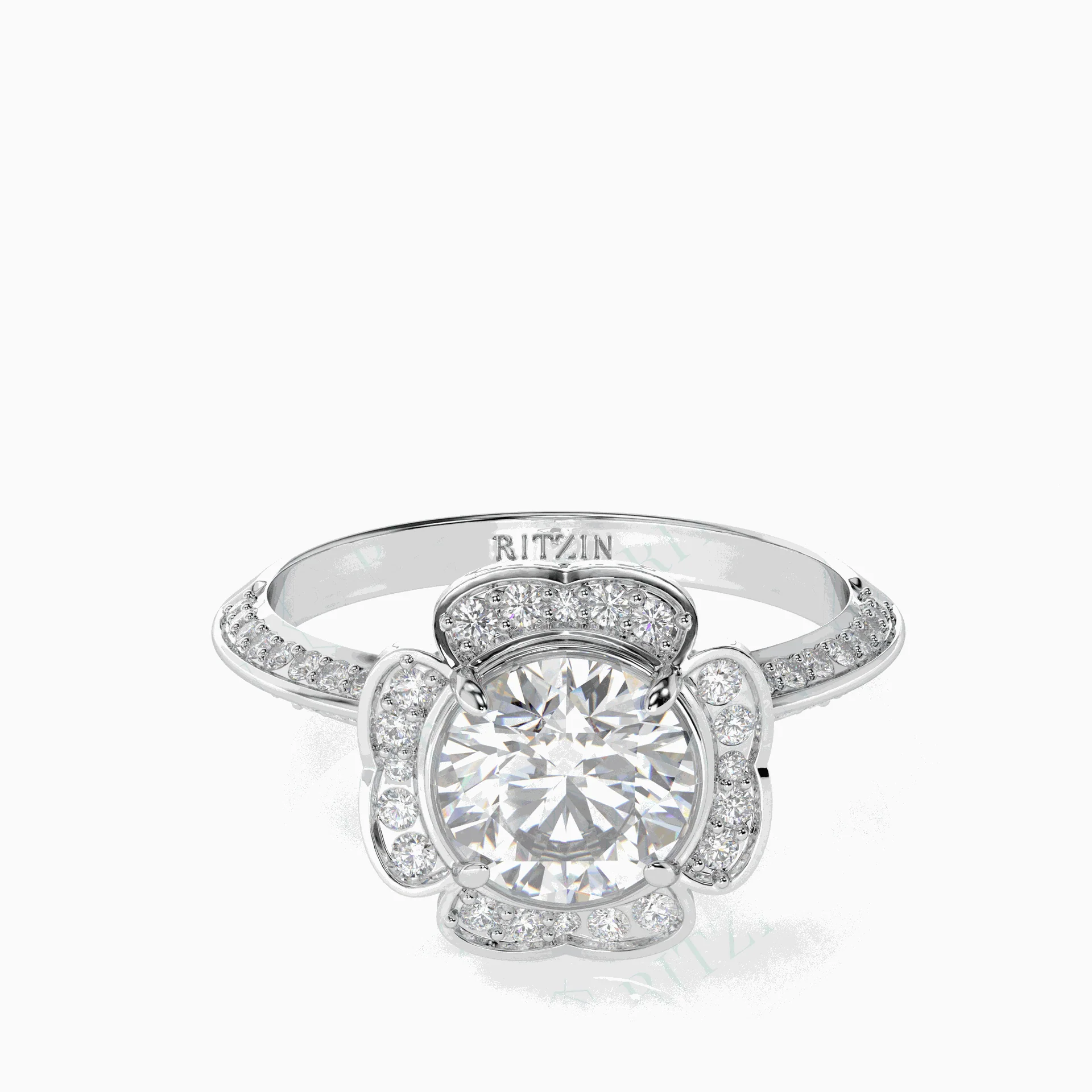 round cut engagement rings