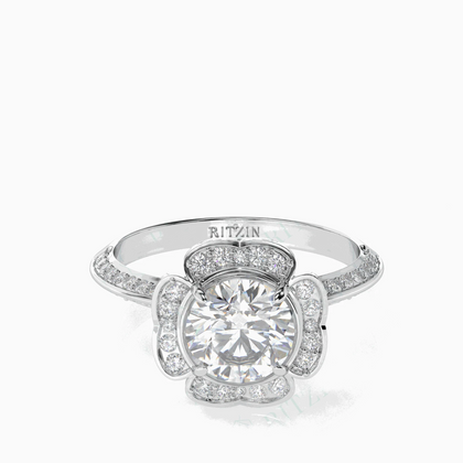 round cut engagement rings