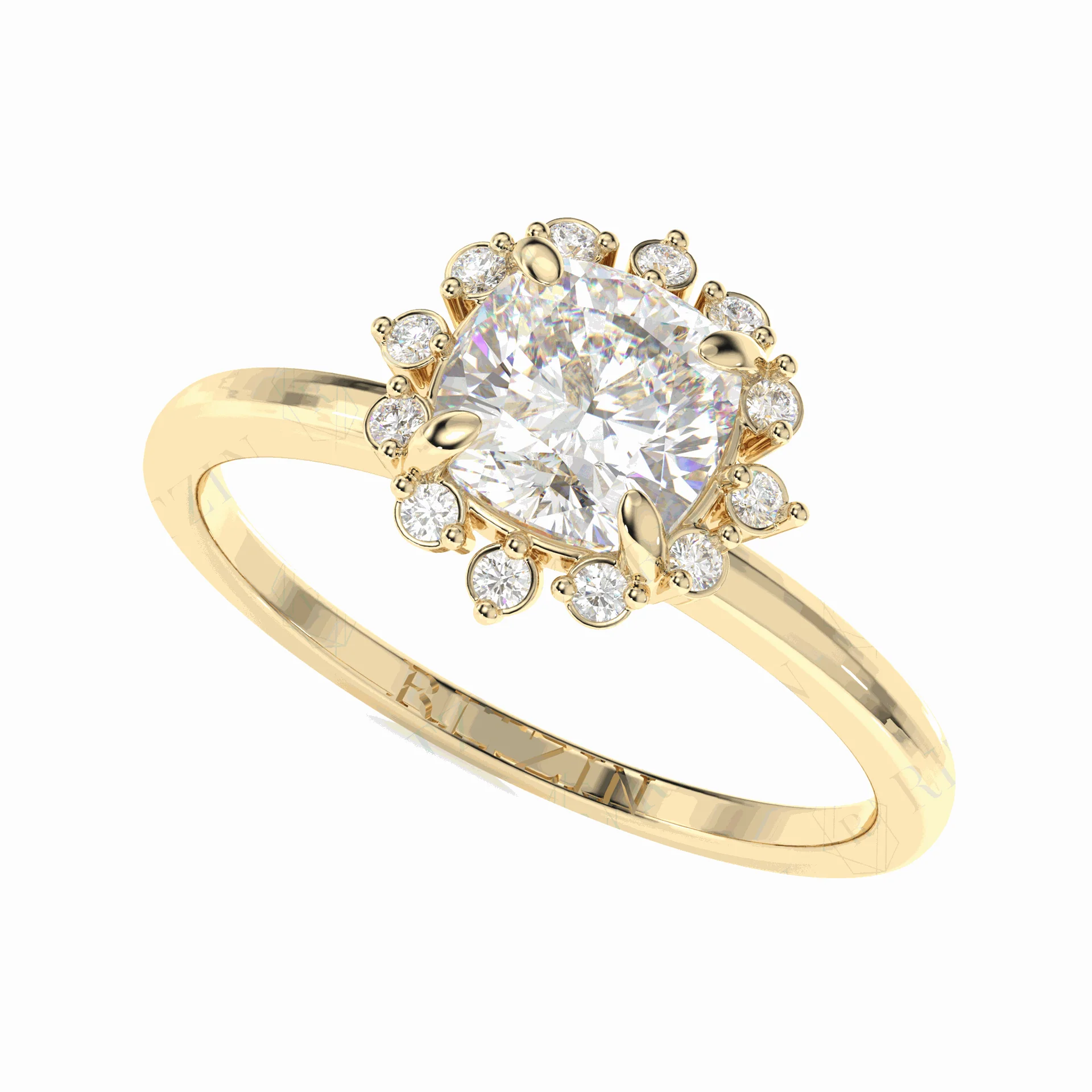 cushion cut engagement rings