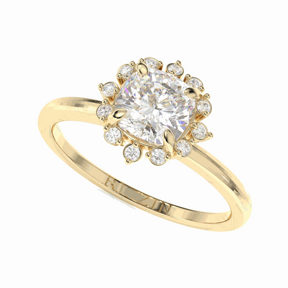 cushion cut engagement rings