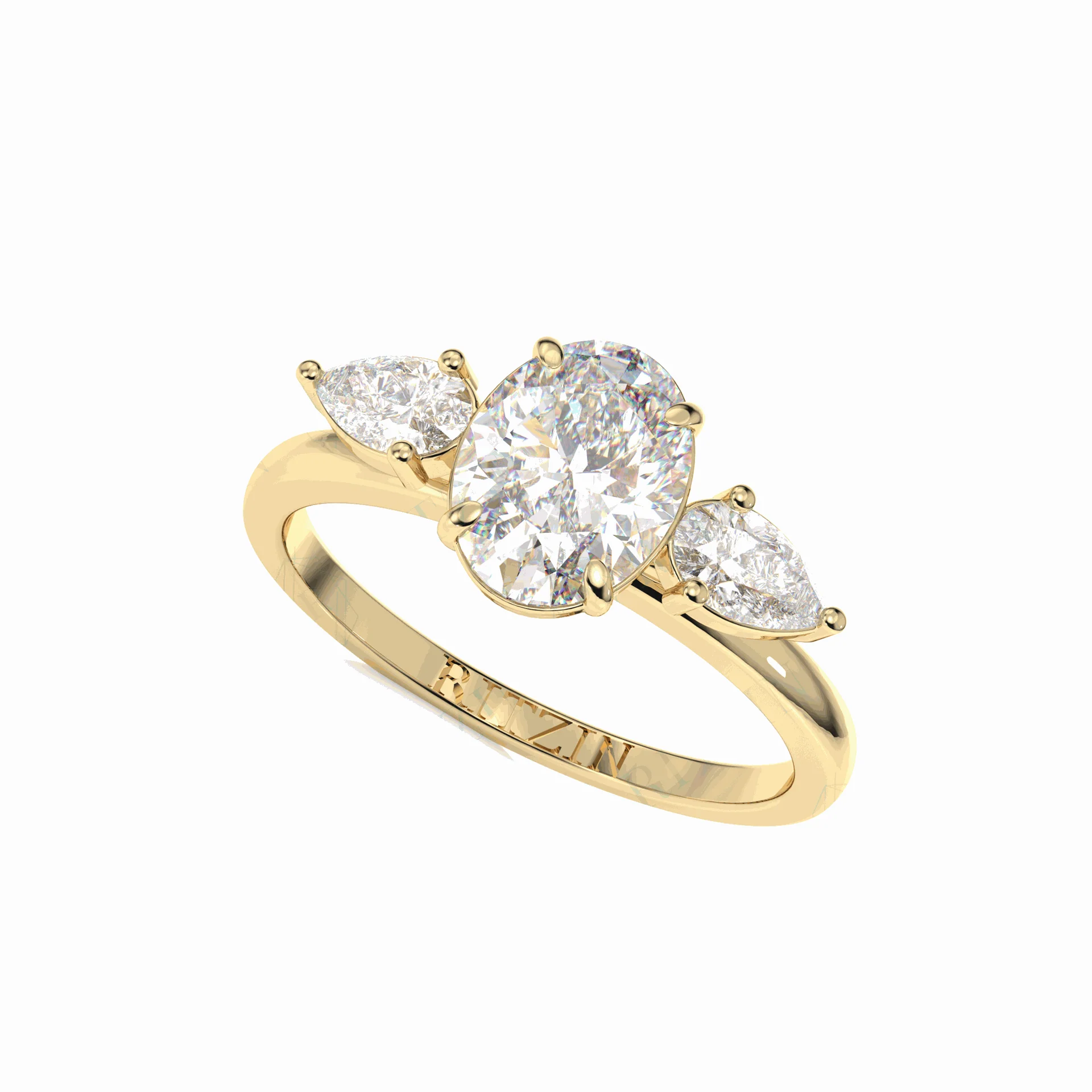 3 stone oval engagement ring