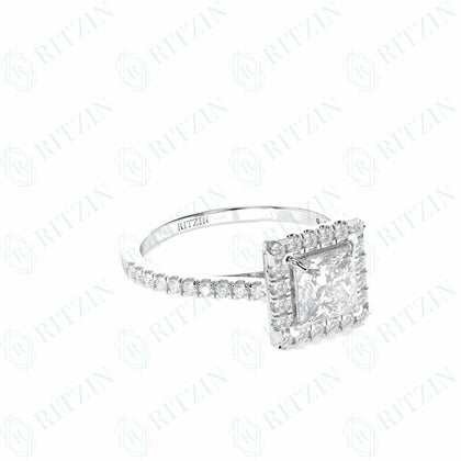 princess cut halo engagement rings