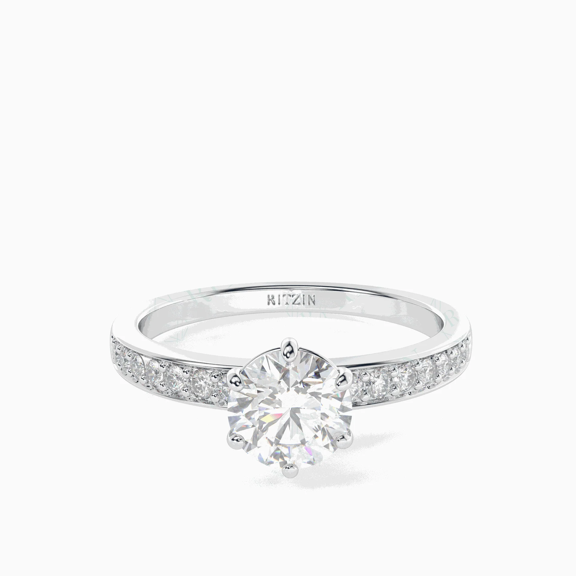 round solitaire engagement ring