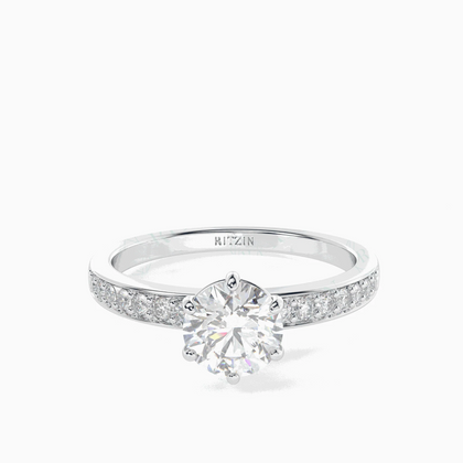 round solitaire engagement ring