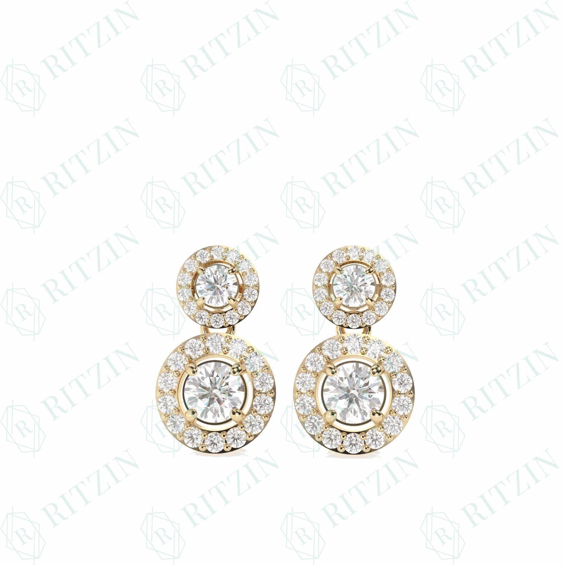 round brilliant cut diamond earrings