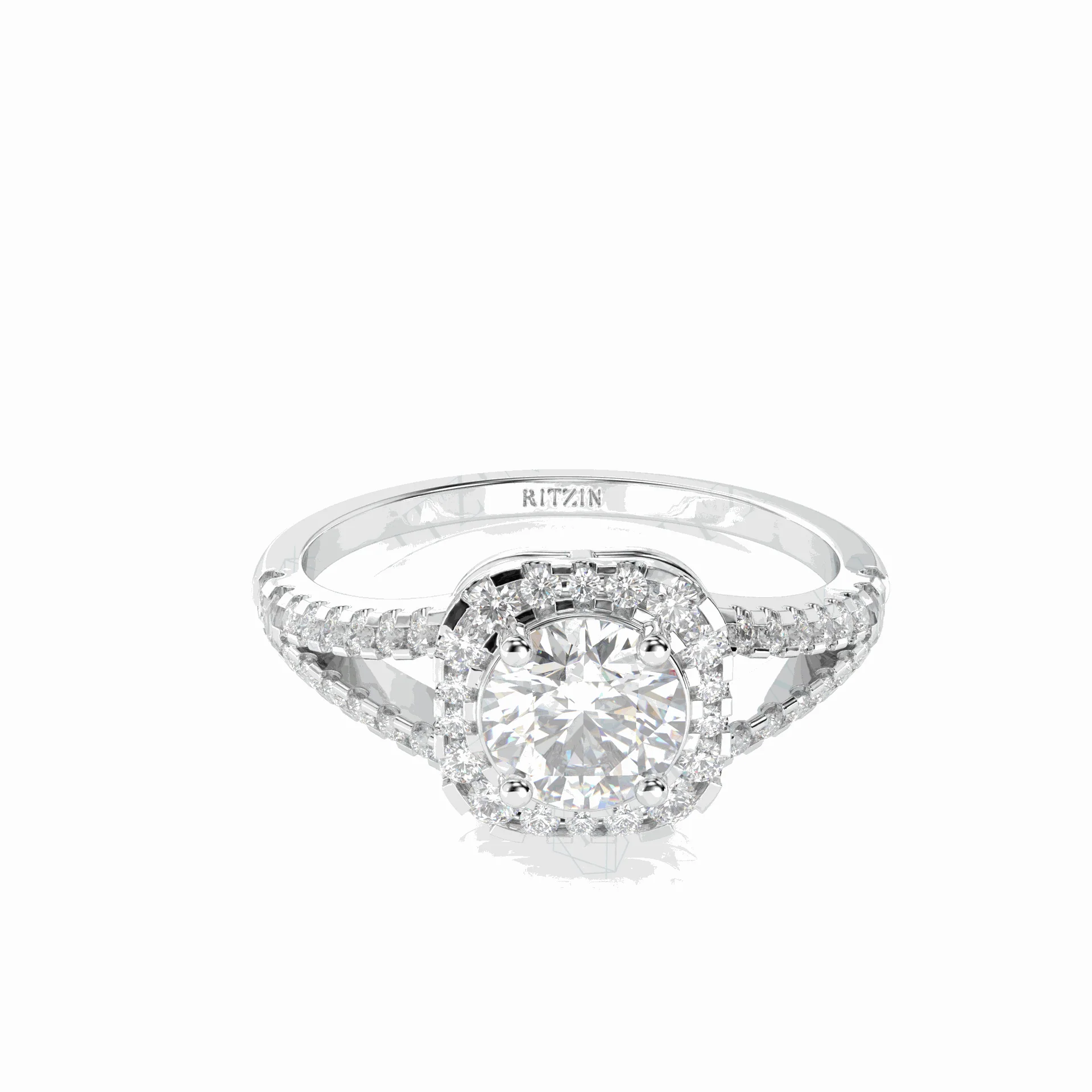 round halo engagement rings