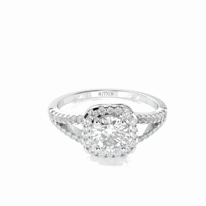 round halo engagement rings