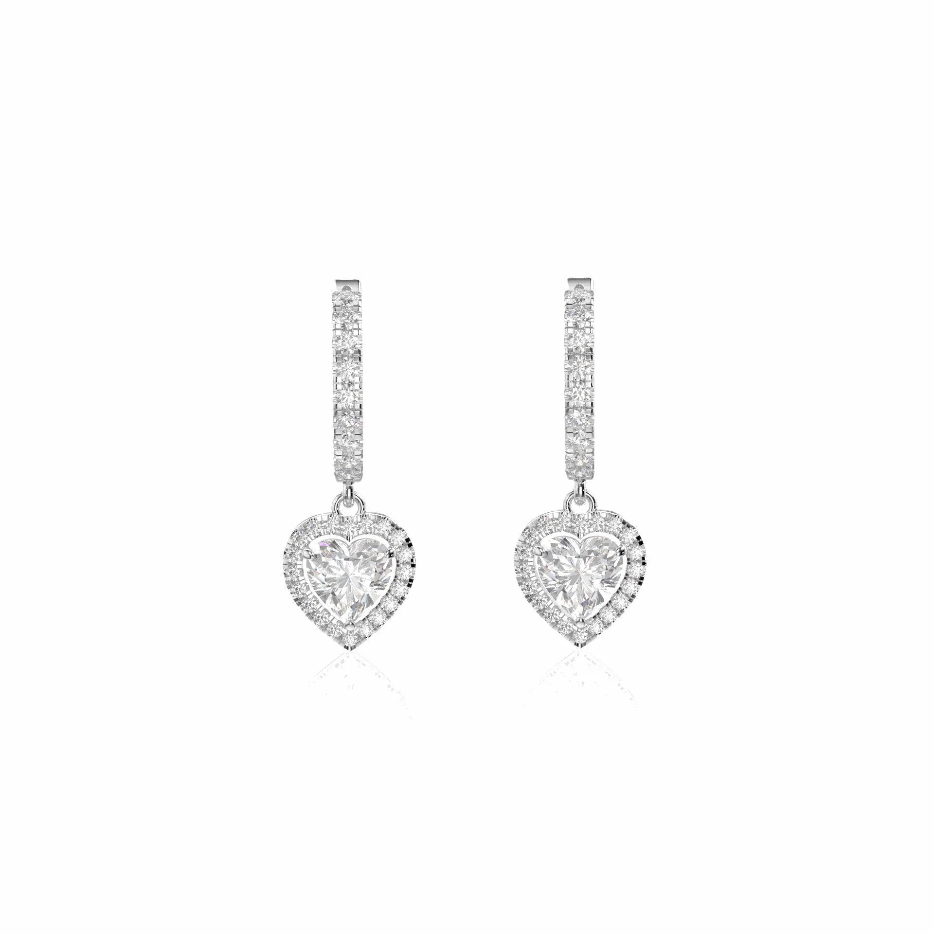 diamond dangle drop earrings