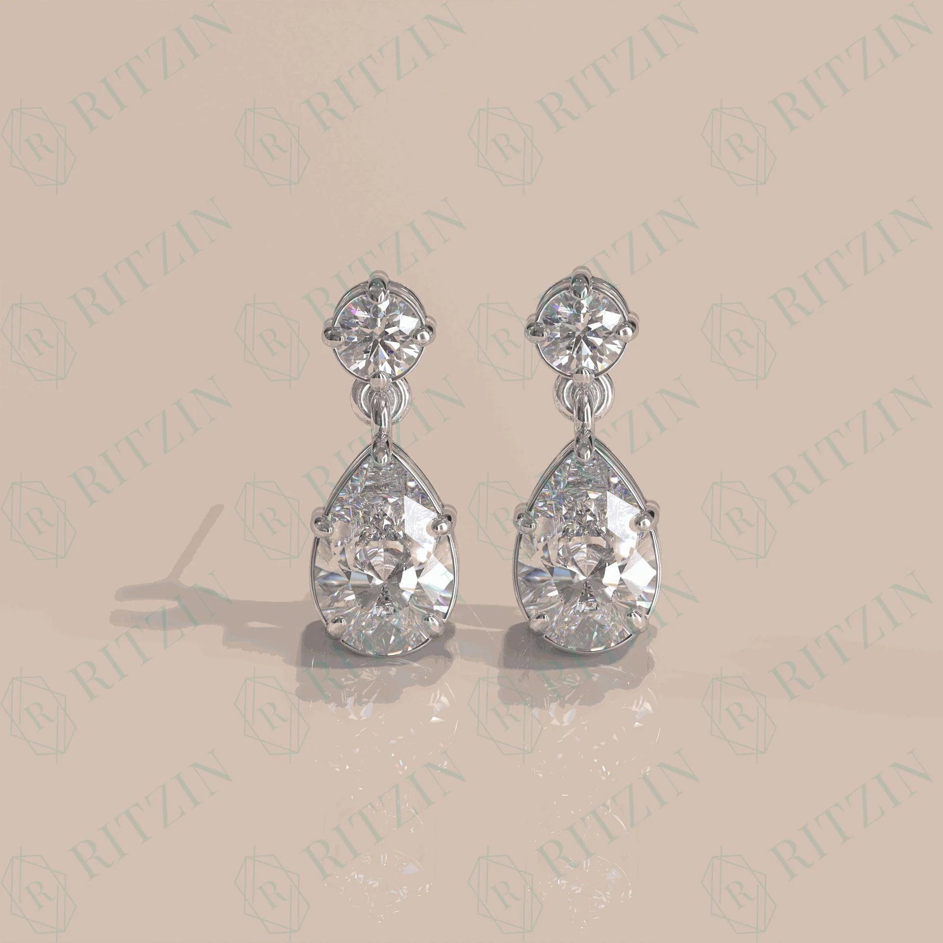 white gold earrings