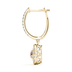 5.00mmRound Cut Double Halo Stud Earrings For Her/Women