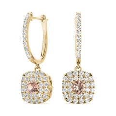 5.00mmRound Cut Double Halo Stud Earrings For Her/Women