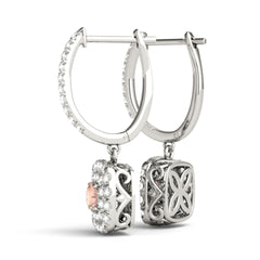 5.00mmRound Cut Double Halo Stud Earrings For Her/Women