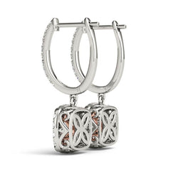 5.00mmRound Cut Double Halo Stud Earrings For Her/Women