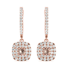 5.00mmRound Cut Double Halo Stud Earrings For Her/Women