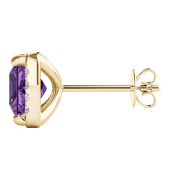 4.00mm Round Cut Halo Style Earrings For Women