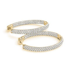 1.10MM Round Cut Hoop Earring For Women