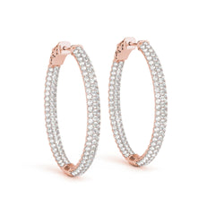 1.10MM Round Cut Hoop Earring For Women