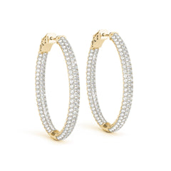 1.10MM Round Cut Hoop Earring For Women