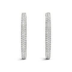 1.10MM Round Cut Hoop Earring For Women