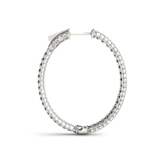 1.10MM Round Cut Hoop Earring For Women