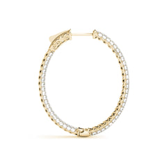 1.10MM Round Cut Hoop Earring For Women
