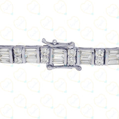1.30 TCW Round Cut Hip Hop Lab Grown Diamond Bracelet for Women