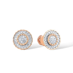0.80 CTW Round Cut Stud Lab Grown Diamond Earrings for Women