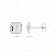 0.60 CTW Round Cut Stud Lab Grown Diamond Earrings for Women