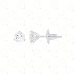 1.70 CTW Round Cut Stud Lab Grown Diamond Earrings for Women