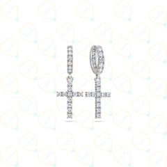 0.80 CTW Round Cut Drop Dangle Lab Grown Diamond Earrings for Women