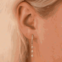 1.50 CTW Pear Cut Drop Dangle Lab Grown Diamond Earrings for Women