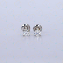0.70 CTW Round Cut Solitaire Lab Grown Diamond Earrings for Women