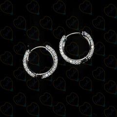 0.80 CTW Round Cut Huggie Hoop Lab Grown Diamond Earrings for Women