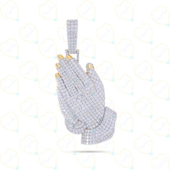 9.50 TCW Round Cut Hip Hop Lab Grown Diamond Pendant for Women