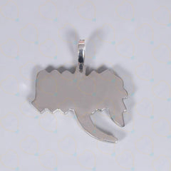 3.40 TCW Round Cut Hip Hop Lab Grown Diamond Pendant for Women
