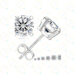 1.70 TCW Round Brilliant Cut Stud Lab Grown Diamond EARRING for Women