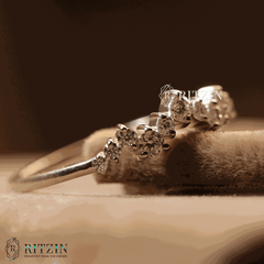 Alianza de boda única de moissanita redonda de 1,00 TCW para mujer, estilo media eternidad, regalo de joyería para ella