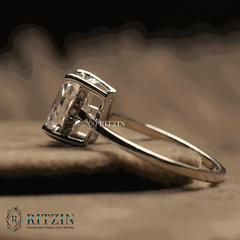 Anillo de compromiso solitario con halo oculto y corte radiante de 1.8606 TCW para mujer, joya exclusiva, regalo para ella 