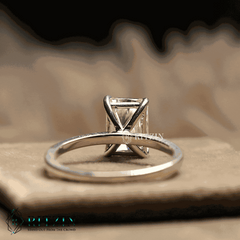 Alianza de boda única con solitario radiante de 1,74 TCW para mujer, regalo de joyería exclusivo para ella 