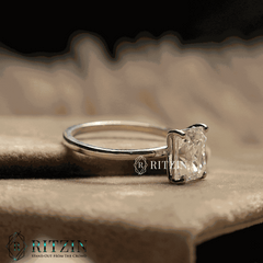 Alianza de boda única con solitario radiante de 1,74 TCW para mujer, regalo de joyería exclusivo para ella 